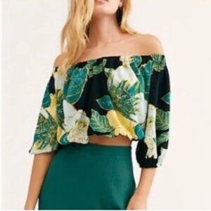 Free People Floral Cropped Top